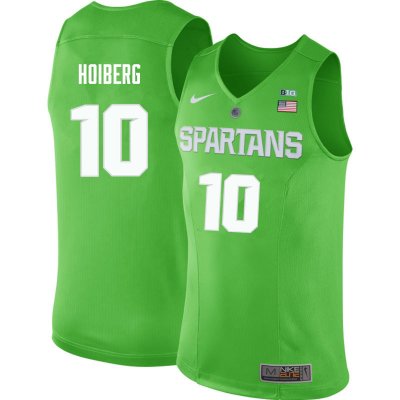 Men Jack Hoiberg Michigan State Spartans #10 Nike NCAA 2019-20 Green Authentic College Stitched Basketball Jersey EK50W88OV